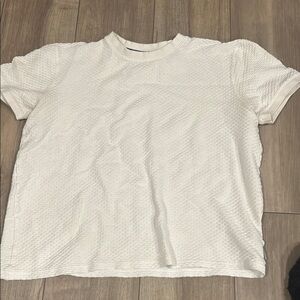 White Textured Women's Top